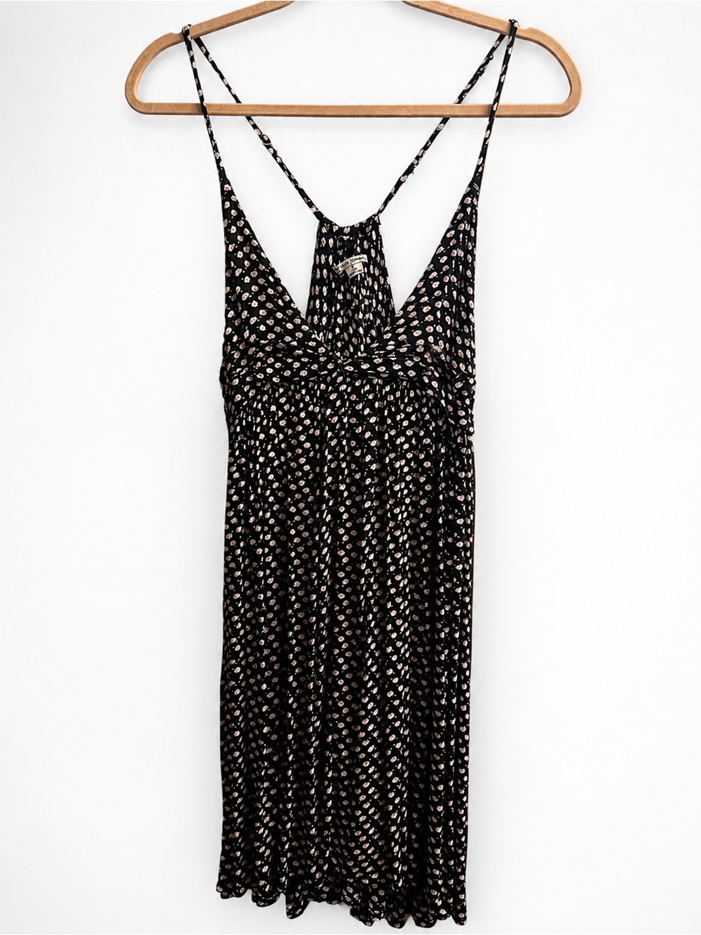 O'Neill Black Dress with White and Red Dot Floral Print